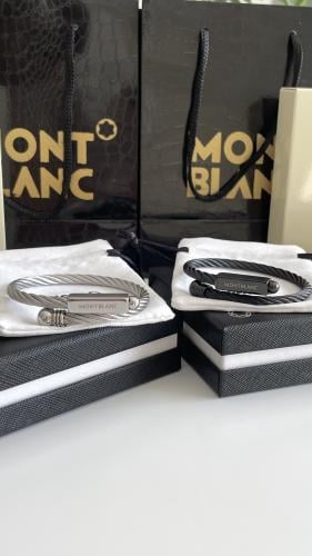 اساور مونت بلانك فضي او اسود مع الملحقات