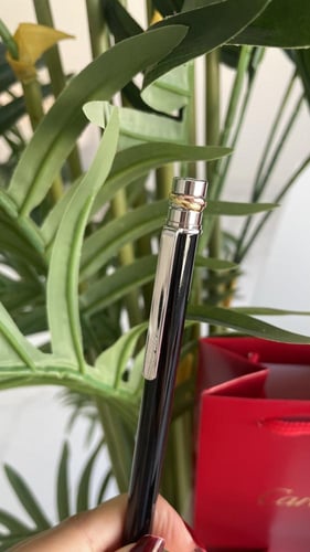 قلم كارتير اسود مع فضي شامل ملحقات