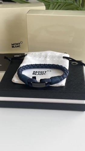 اسوره كحلي خيوط مونت بلانك حديده اسود مع علبه ودفت...