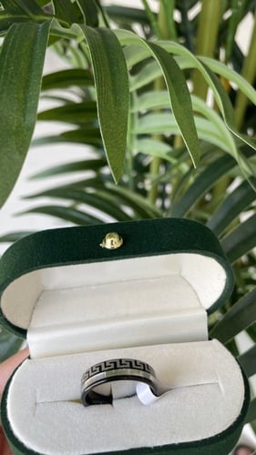 خاتم رجالي مع علبه