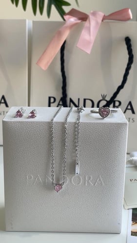 طقم سلسال حلق خاتم باندورا