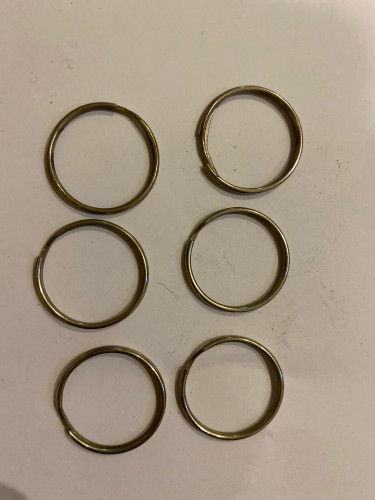 6حبات حلقات كبيره فضي