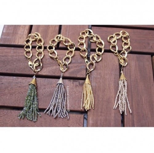 اسوره شنكي مع خرز ملون ذهبي