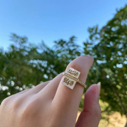 خاتم ملكي جديد مرصع بلزركون البراق فضه خالص عيار92...