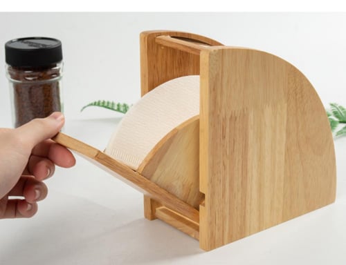 حامل و حافظ ورق ترشيح فلاتر V60 | مصنوعة من الخشب