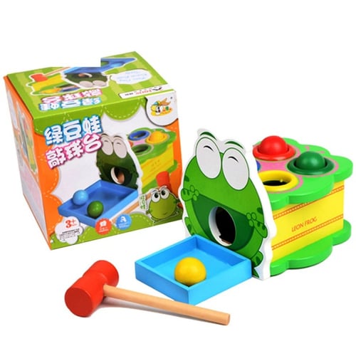 المطرقة والكرات الخشبية للاطفال