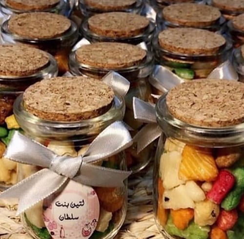 قوارير زجاج العلبة 12حبة) بدون زينة