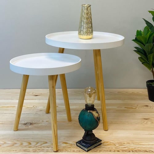 طاولة كوفي خشب الكبيرة