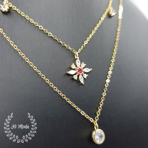 تشوكر فضة دورين لون ذهبي