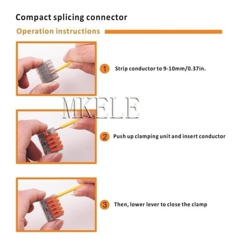 (20 قطعة) موصل اسلاك متعدد التوصيل 3 اطراف مدمج بذ...