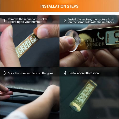 لوحة لعرض رقم هاتفك على طابلون السيارة للتواصل اثن...