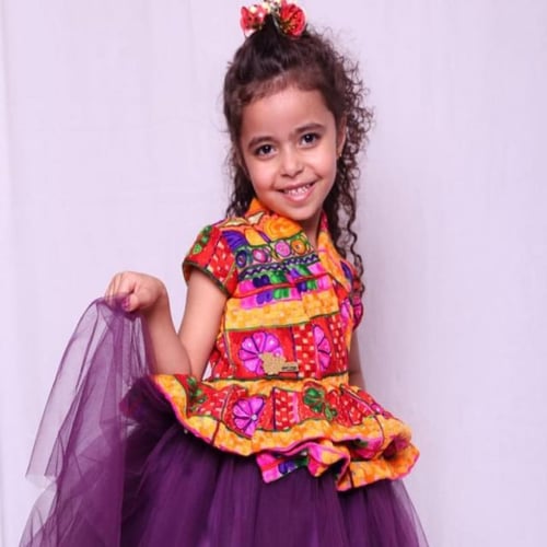 فستان التول المطرز