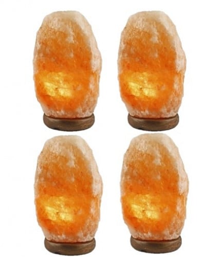 عدد 4 مصابيح ملح الهيمالايا الطبيعي 2 - 3 كيلو