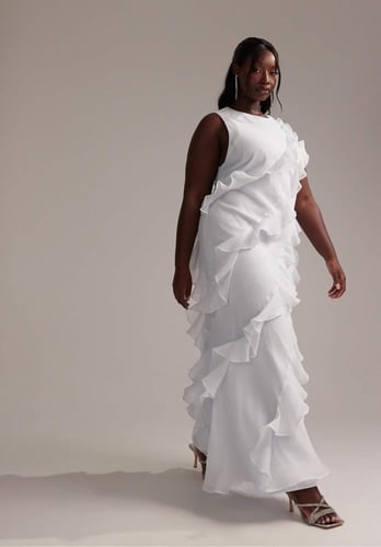 فستان ماكسي شيفون مقاس ٢٤