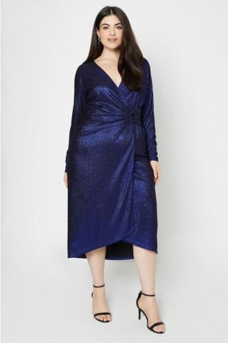 فستان ميدي باللون الازرق الملكي