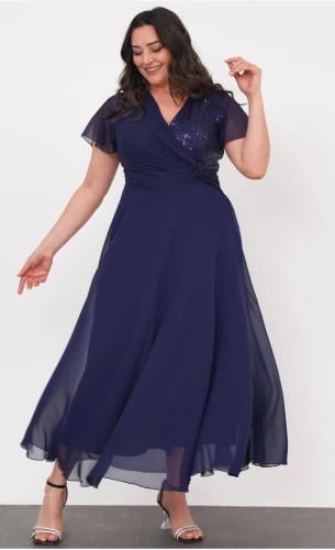 فستان سهرة شيفون مقاس ٥٢