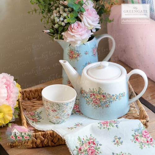 0049 مفرش من جرين جيت أزرق Franka