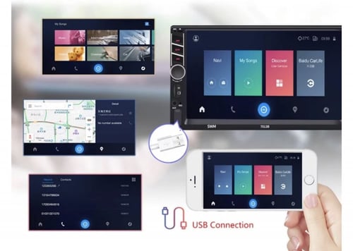 شاشة 7 بوصة كار بلاي ريموت