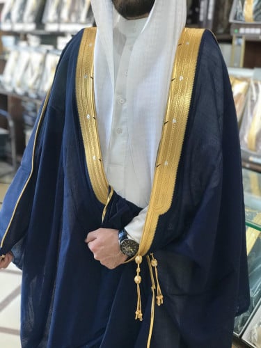 بشت رجالي ملكي رسمي لون كحلي دقة ملكيه قماش صوف 80...