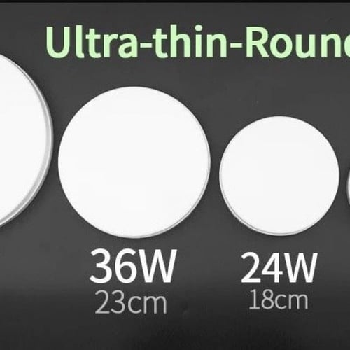 إضاءة سقف رفيع للغاية - دائري لون إضاءة أبيض دافئ...