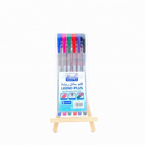 Set of 6 feather pens lino