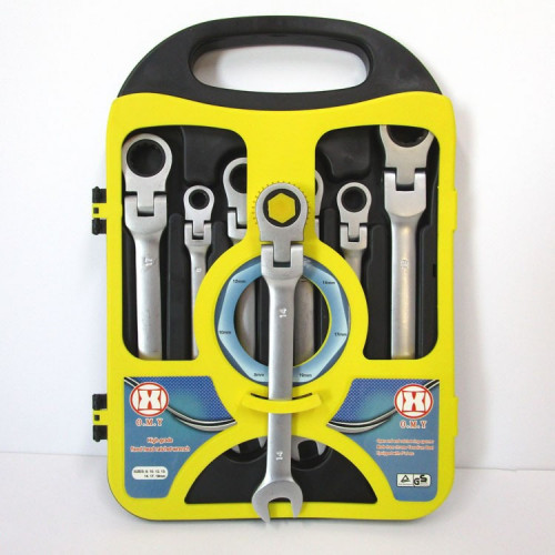 طقم مفتاح مشترك اتوماتيك 7 قطع راس متحرك