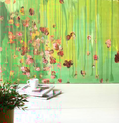 لوحة كانفاس كونتمبورري ورود الربيع