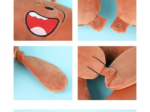 وسادة شكل U مع غطاء للعين من الدببة الثلاثة (قريزل...