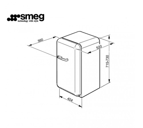 ثلاجه سميج كلاسيكية 132لتر فضي موديل FAB5RSV3GA