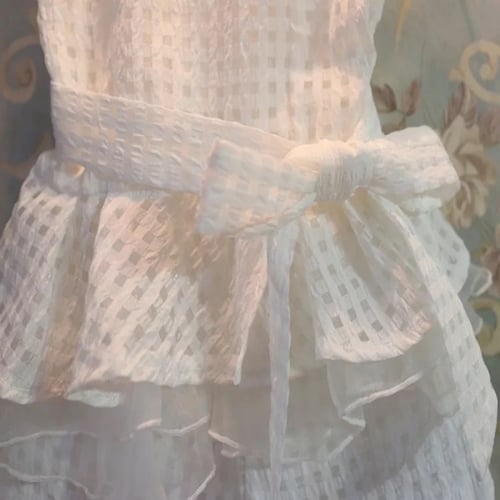 طقم شورت ابيض مع حزام خارجي