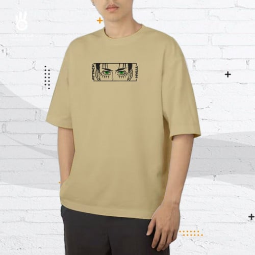 تيشرت اوفرسايز مطرز انمي