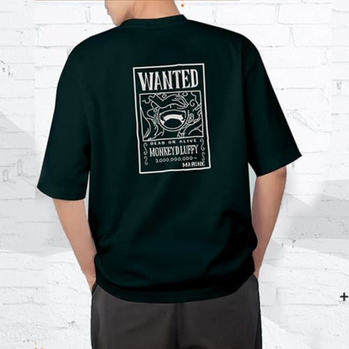 تيشرت اوفرسايز مطرز امام وخلف WANTED