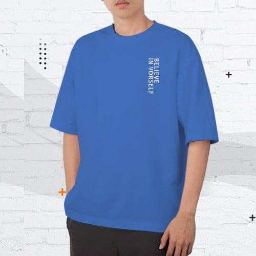 تيشرت اوفرسايز مطرز BE LIEVE