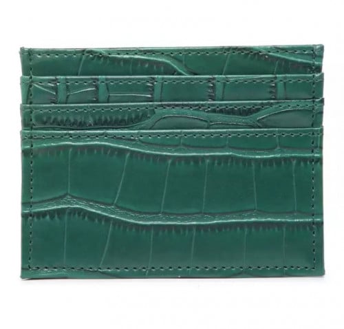 حامل بطاقات أخضر داكن