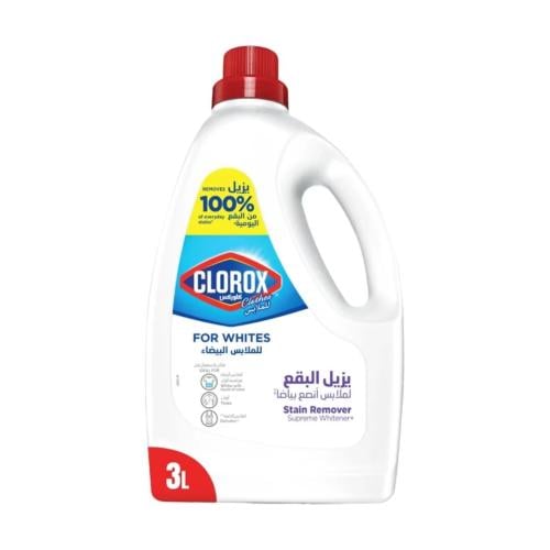 كلوركس مزيل البقع للملابس البيضاء ٣ لتر