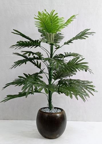 شجرة نخلة مع مركن سيراميك الارتفاع 80 سم العرض 35...