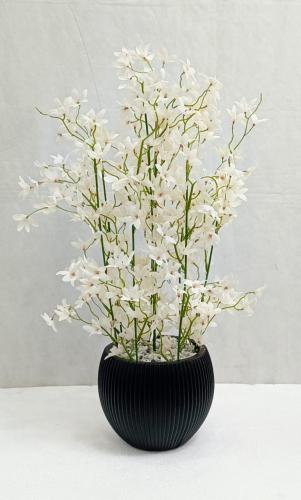 شجرة ورد مع مركن اصيص ارتفاع 65 سم العرض 20 سم