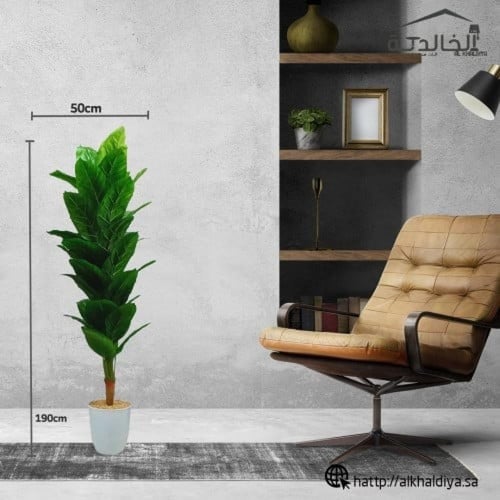 شجرة موز مع قاعدة بلاستيك الارتفاع 190 سم العرض 50...
