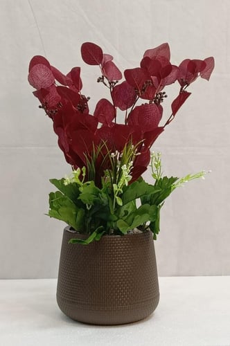 شجرة ورد مع حوض بلاستيك الارتفاع 50 سم العرض 25 سم