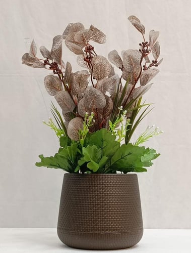 شجرة ورد مع حوض بلاستيك الارتفاع 50 سم العرض 25 سم