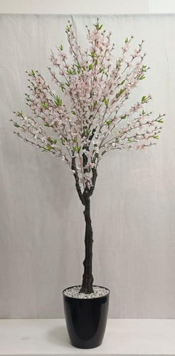 شجرة ورد الكرز مع قاعدة بلاستيك ارتفاع 180سم عرض ا...