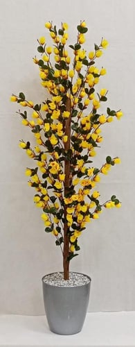 شجرة ورد مع قاعدة بلاستيك ارتفاع 155 سم العرض 40 س...