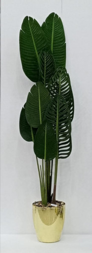 شجرة ورق شجر مع مركن فيبر ارتفاع 175 سم العرض 50 س...