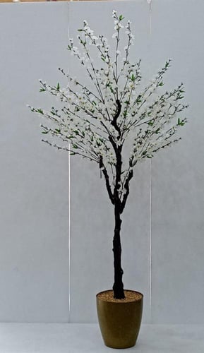 شجرة ورد الكرز مع قاعدة بلاستيك ارتفاع 180سم عرض ا...