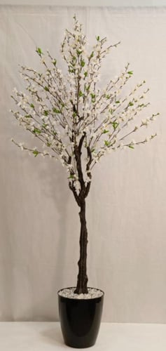 شجرة ورد الكرز مع قاعدة بلاستيك ارتفاع 180سم عرض ا...