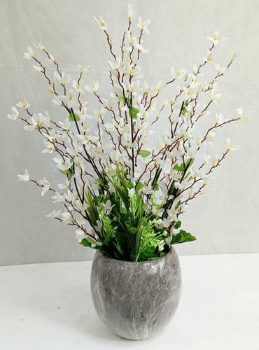 شجرة ورد مع مركن سيراميك الارتفاع 55 سم العرض 25 س...