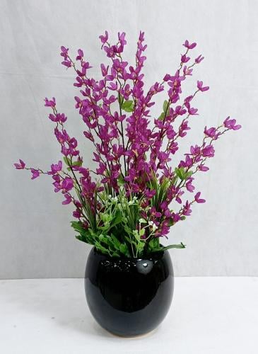 شجرة ورد مع مركن سيراميك الارتفاع 55 سم العرض 25 س...