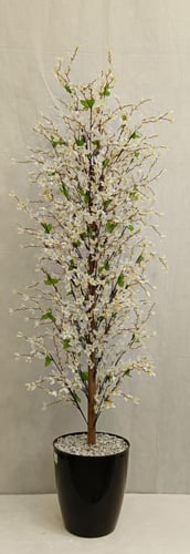 شجرة ورد مع قاعدة بلاستيك ارتفاع 155 سم العرض 40 س...