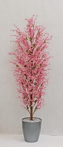 شجرة ورد مع قاعدة بلاستيك ارتفاع 155 سم العرض 40 س...