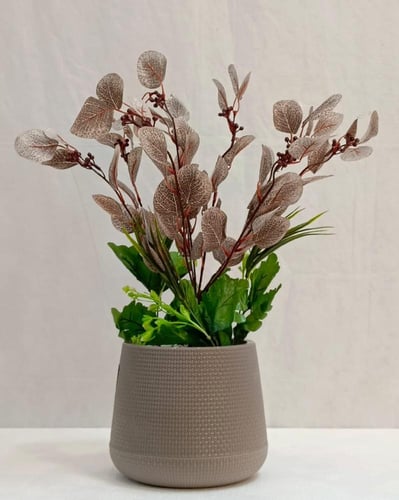 شجرة ورد مع حوض بلاستيك الارتفاع 50 سم العرض 25 سم